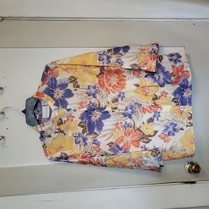3/$30 Alfred Dunner 3/4 Sleeve  Button Down Top